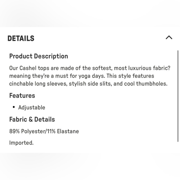 Women’s Fabletics Cashel Adjustable Long Sleeve Top, Large, Pacific Blue - Picture 7 of 7